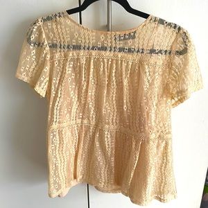 Blue Rain cream lace blouse from Francesca’s